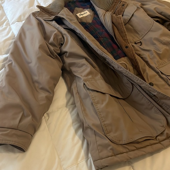 St Johns Bay Women’s Coat Size L Beige Zip-Up Flannel Quilted Lined Jacket - Picture 4 of 7